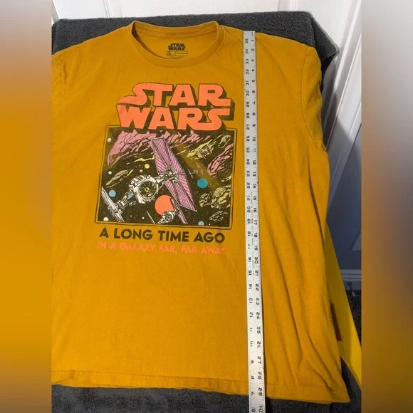 Distressed Star Wars Graphic Tee in Mustard Yellow - Picture 5 of 5